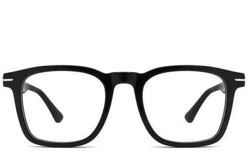 Lunettes rectangulaires en acétate noir #BS2425-1702
