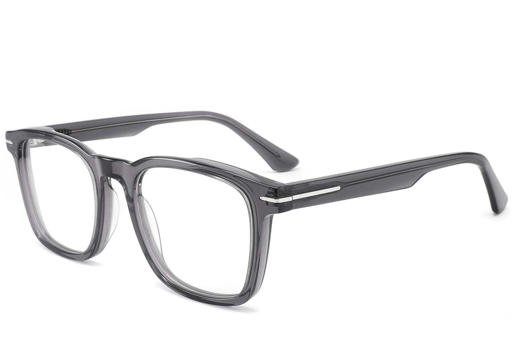 Lunettes rectangulaires en acétate gris #BS2425-1704