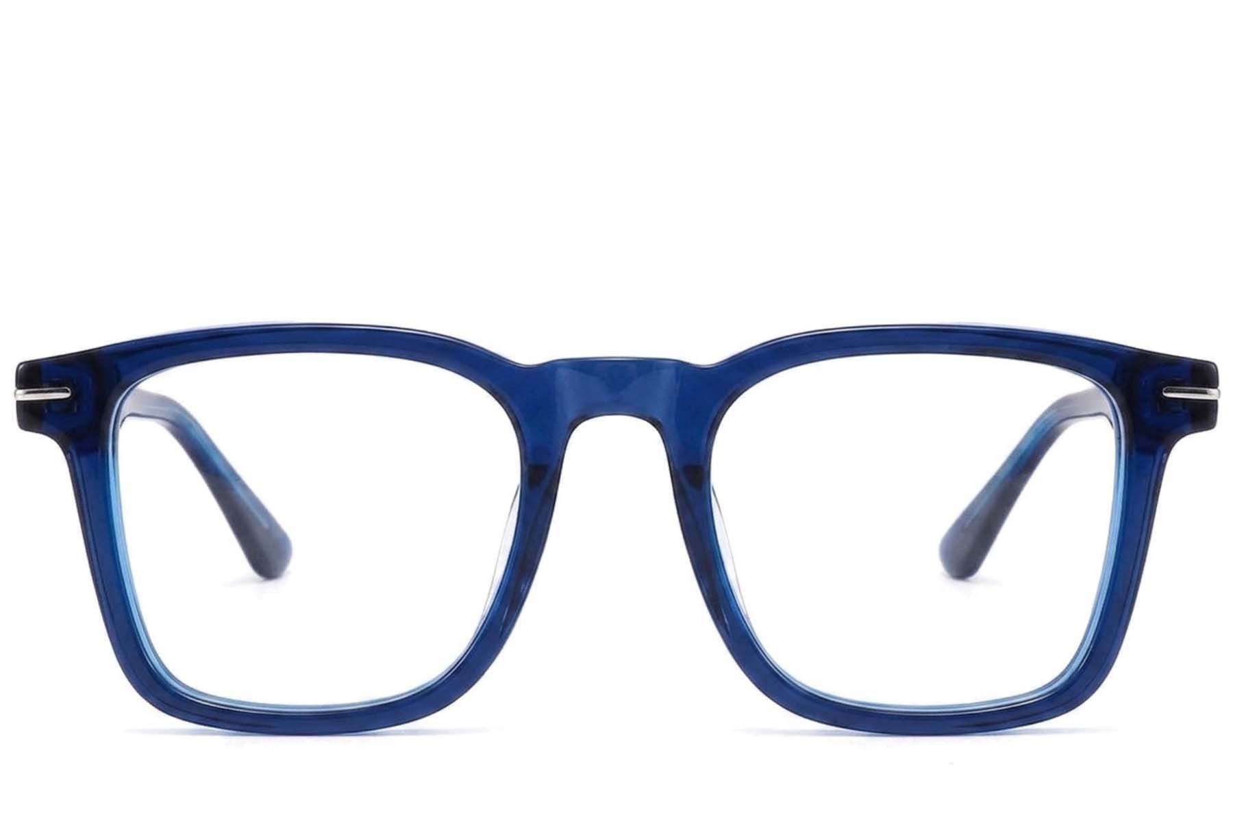 Bicchieri rettangolari in acetato blu #BS2425-1705