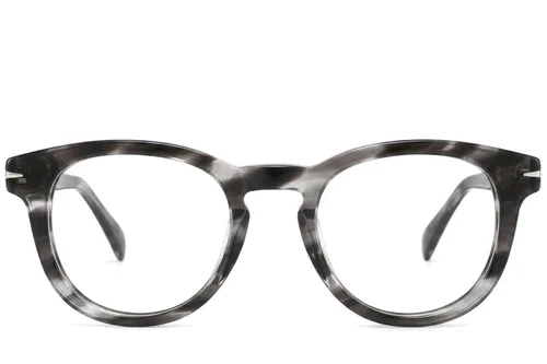Lunettes ovales en acétate gris #BS2425-1707
