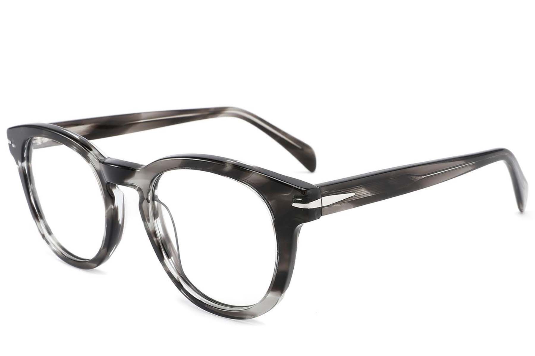 Oval Grey Acetate Glasses #BS2425-1707