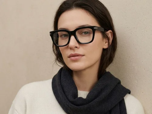 Lunettes rectangulaires en acétate noir #BS2425-1708