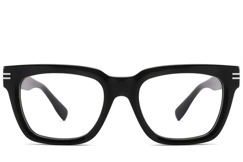 Lunettes rectangulaires en acétate noir #BS2425-1708
