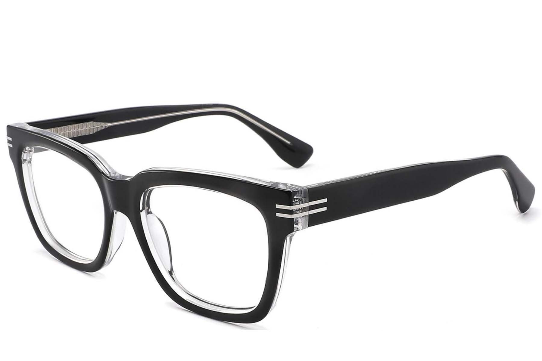 Bicchieri rettangolari in acetato nero #BS2425-1710