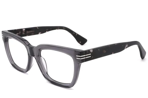 Lunettes rectangulaires en acétate gris #BS2425-1711