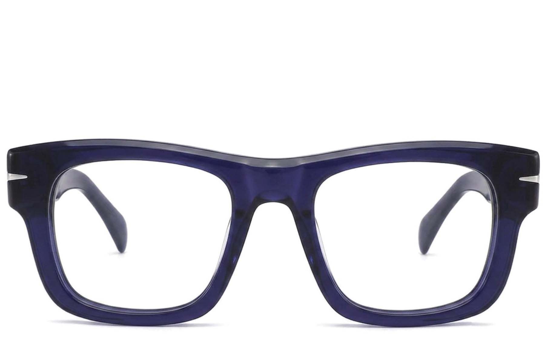 Rectangular Blue Acetate Glasses #BS2425-1713