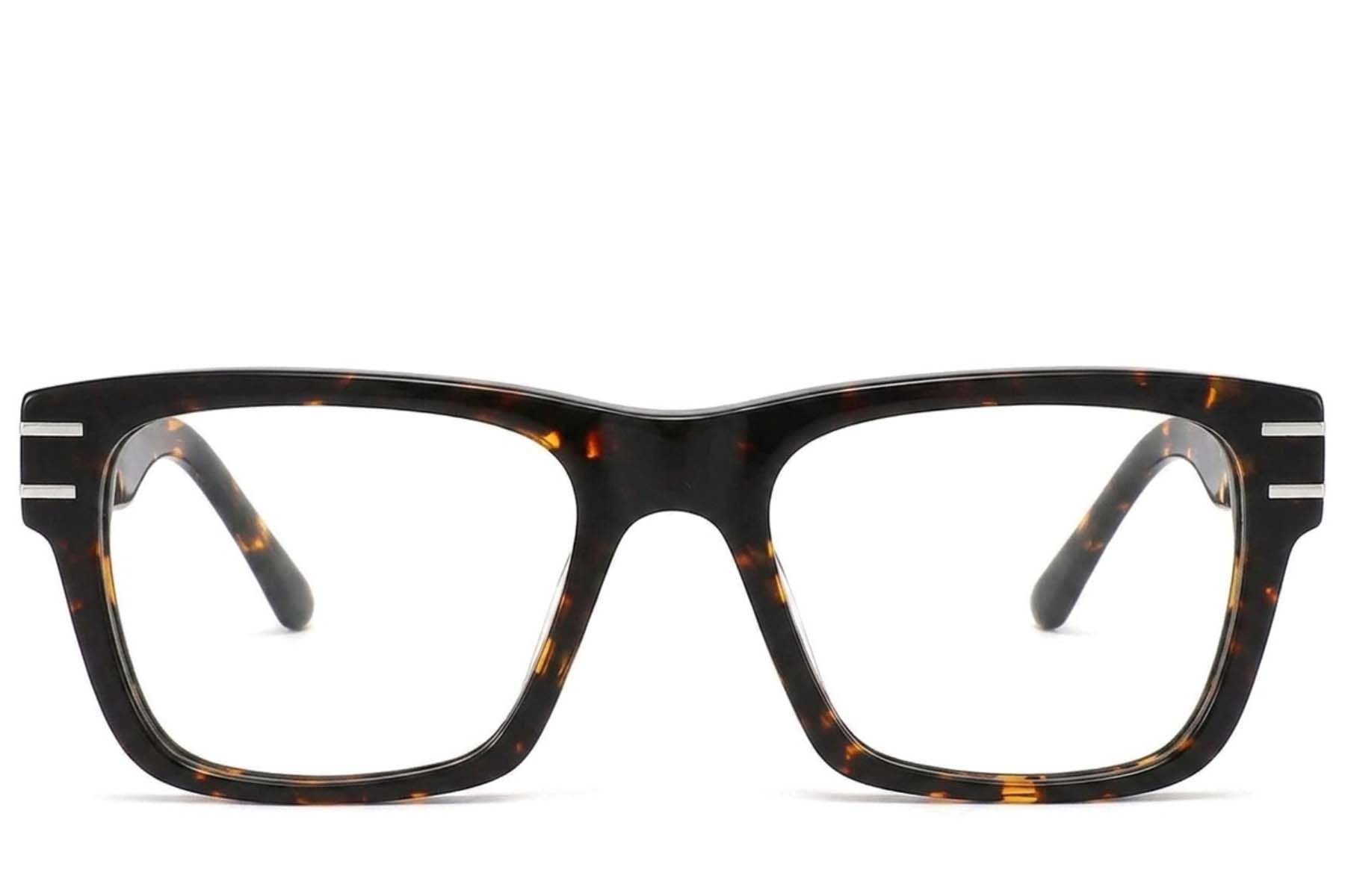 Gafas rectangulares de acetato con efecto carey #BS2425-1714