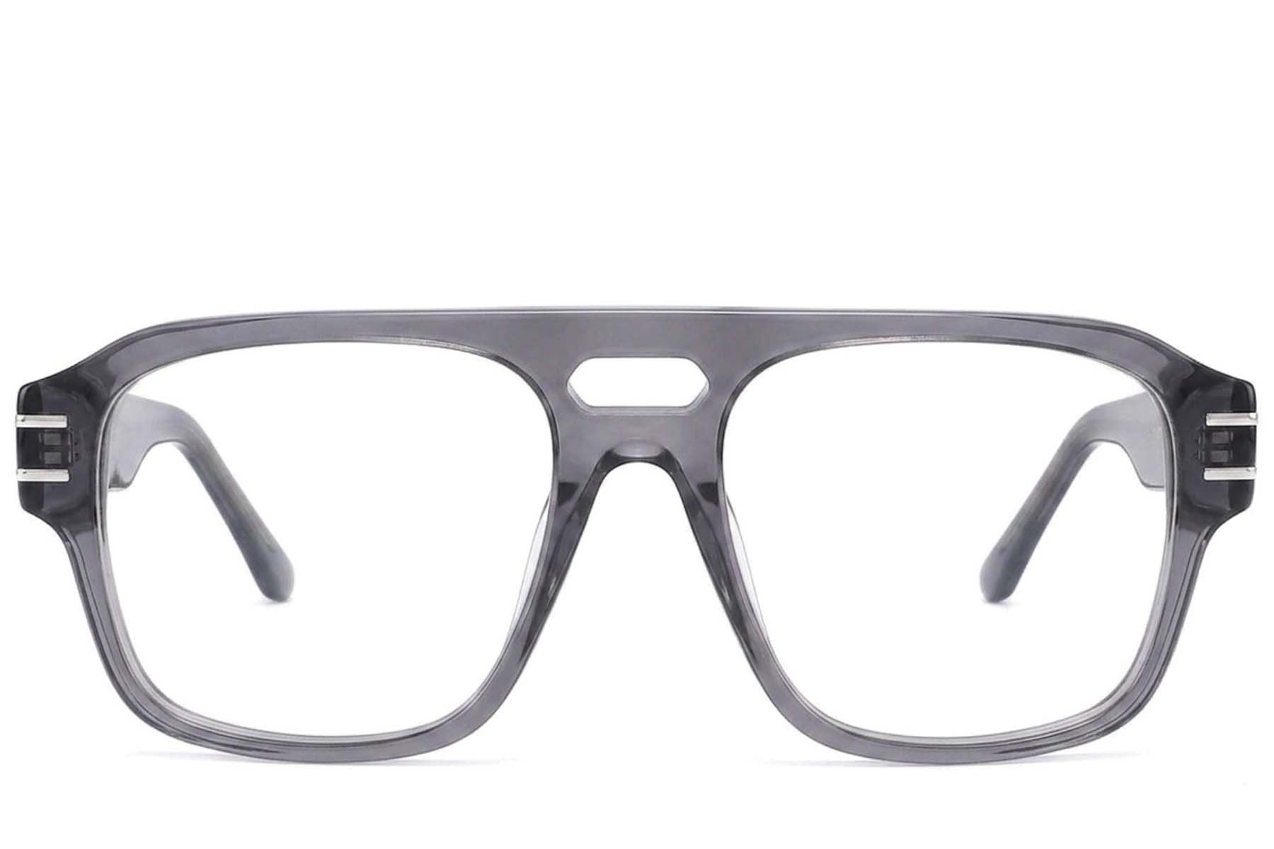 Gafas de acetato gris aviador #BS2425-1716