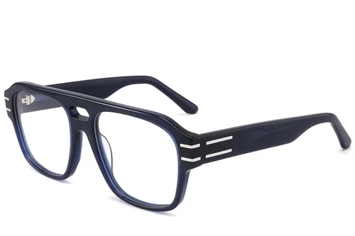 Aviator Blue Acetate Glasses #BS2425-1717