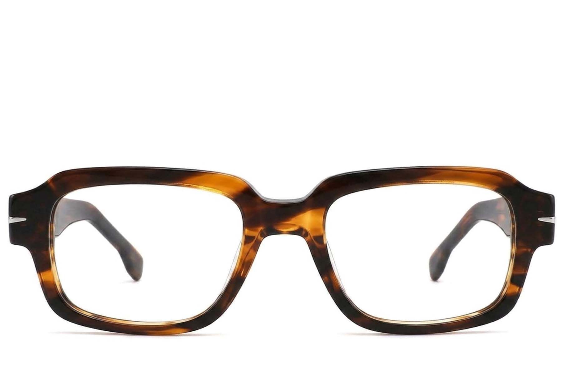 Gafas rectangulares de acetato con efecto carey #BS2425-1719