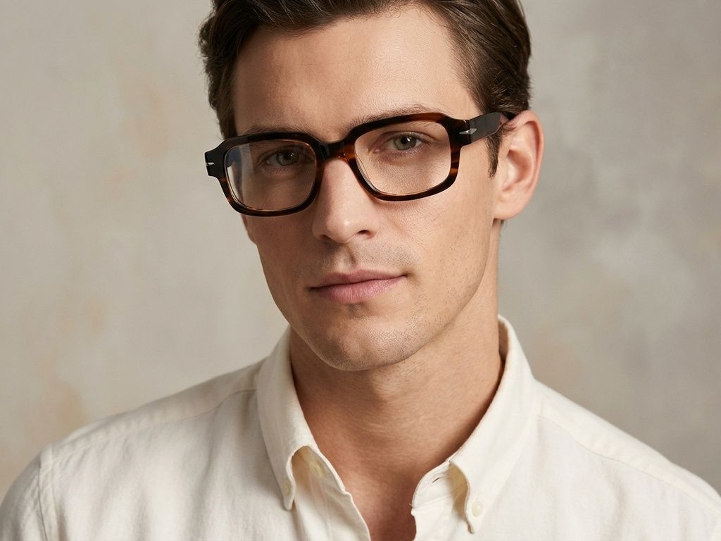 Gafas rectangulares de acetato con efecto carey #BS2425-1719