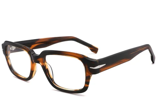 Lunettes rectangulaires en acétate écaille de tortue #BS2425-1719