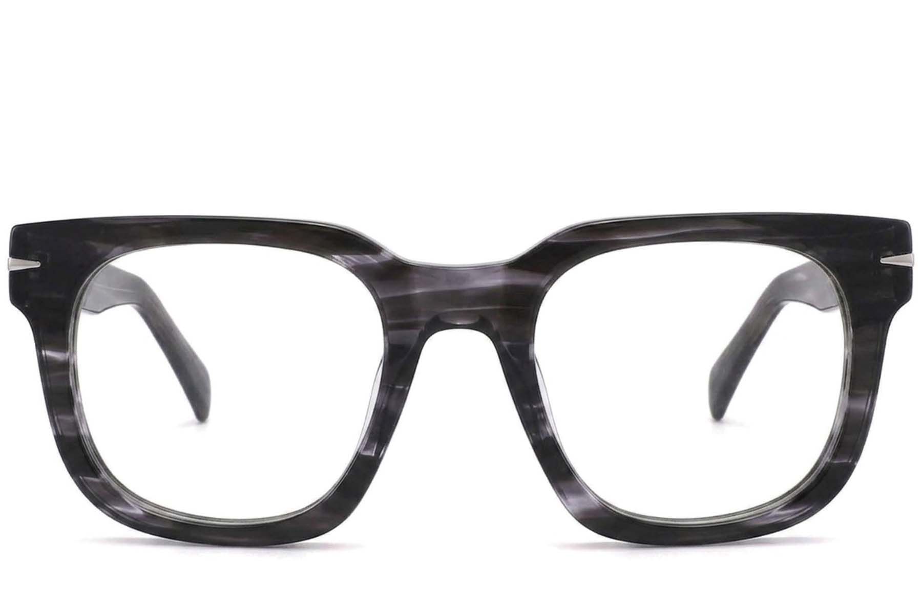 Rectangular Grey Acetate Glasses #BS2425-1724