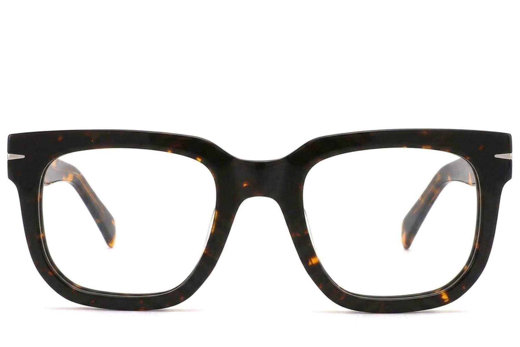 Rectangular Tortoiseshell Acetate Glasses #BS2425-1727