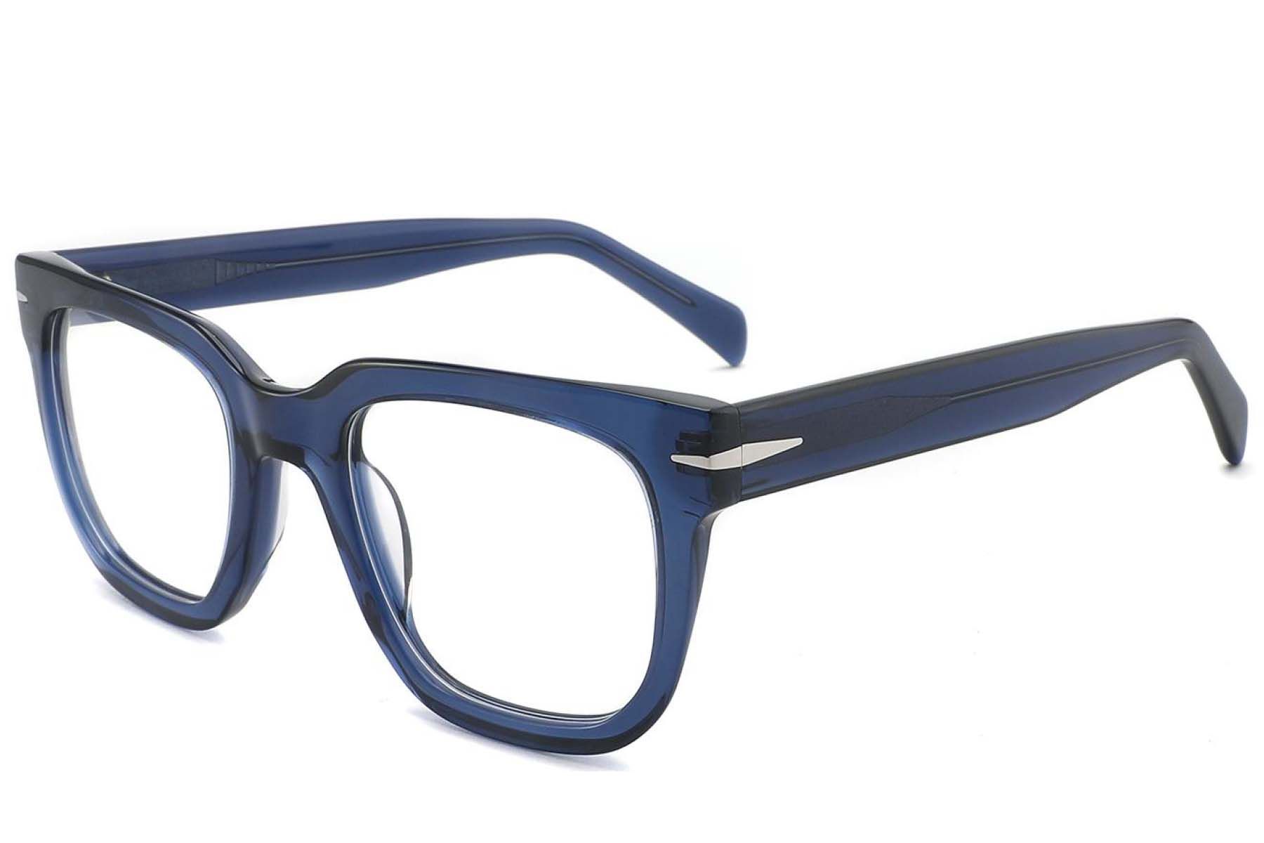 Rectangular Blue Acetate Glasses #BS2425-1729