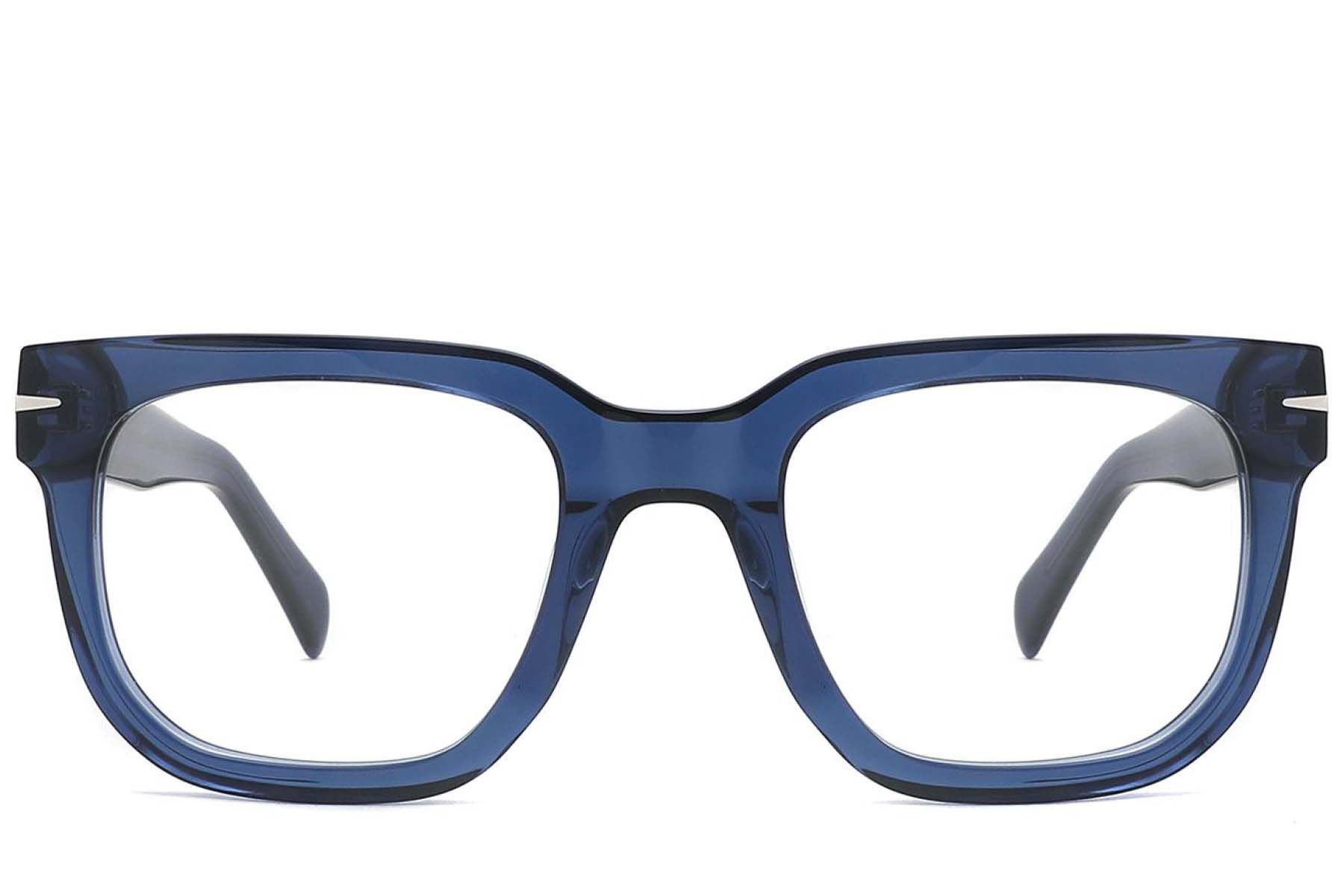 Bicchieri rettangolari in acetato blu #BS2425-1729
