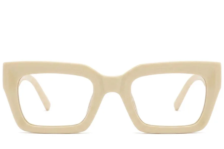 Rectangular Cream Acetate Glasses #BS2425-1737