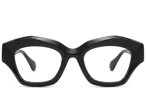 Lunettes géométriques en acétate noir #BS2425-1739