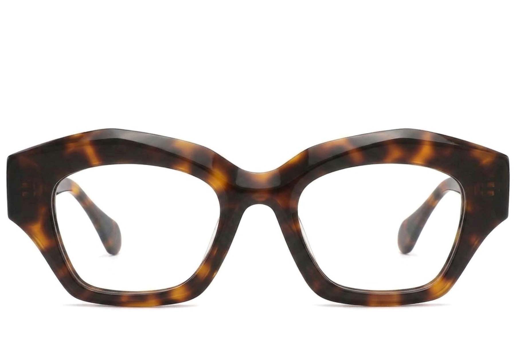 Bicchieri in acetato con motivo geometrico tartarugato #BS2425-1740