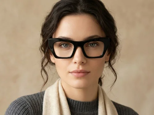 Lunettes papillon en acétate noir #BS2425-1742