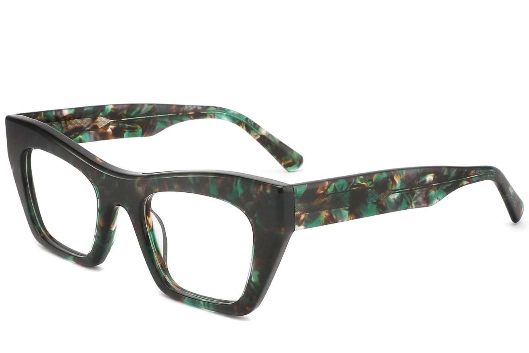 Butterfly Green Acetate Glasses #BS2425-1745