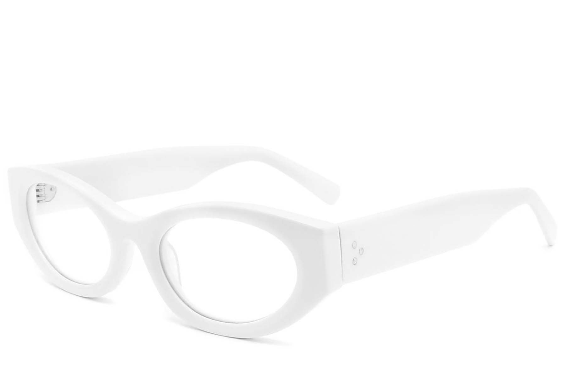 Bicchieri ovali in acetato bianco #BS2425-1746