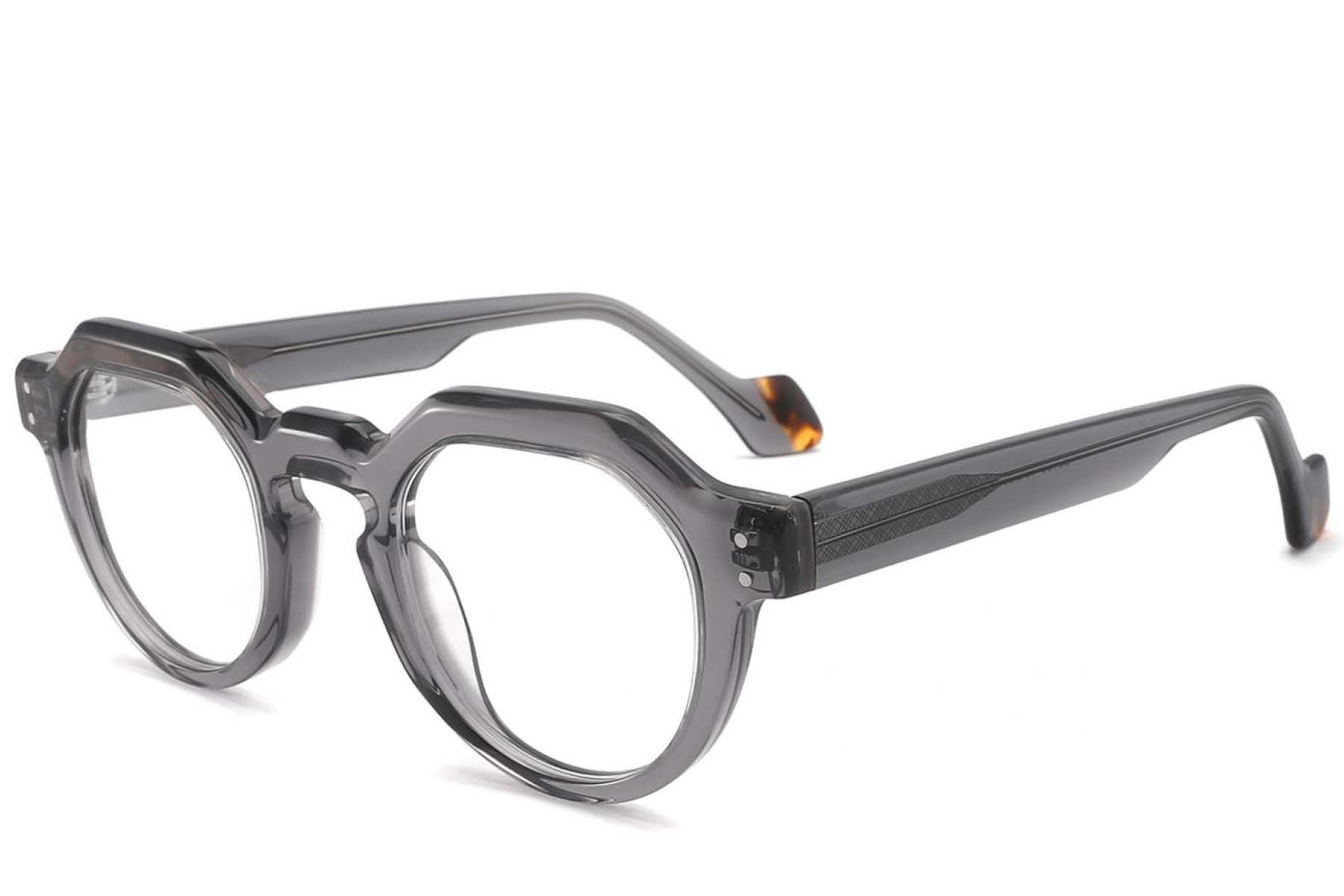 Geometric Grey Acetate Glasses #BS2425-1753