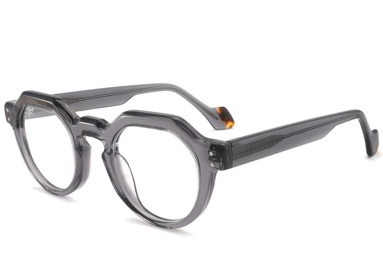 Geometric Grey Acetate Glasses #BS2425-1753