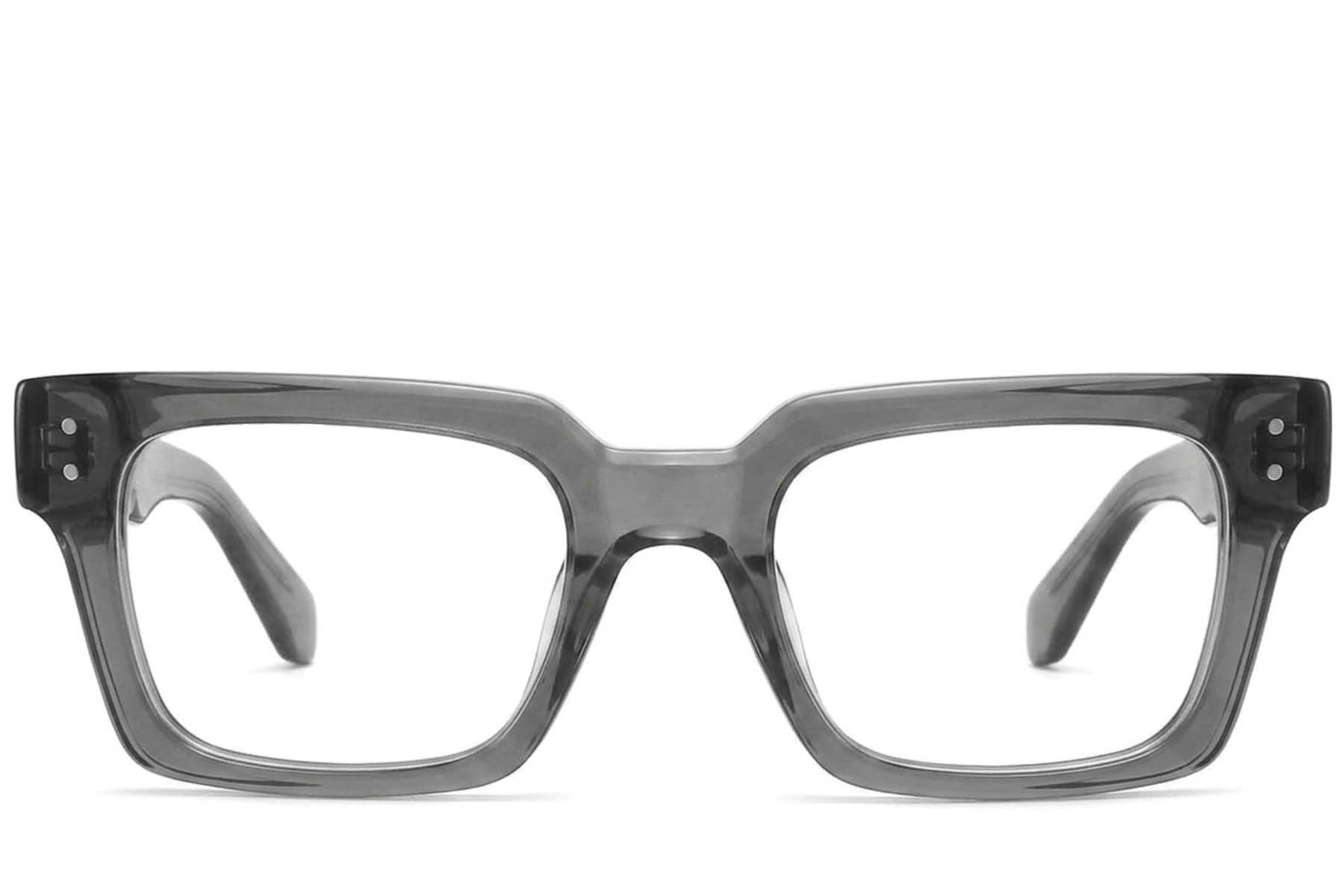 Rectangular Grey Acetate Glasses #BS2425-1756