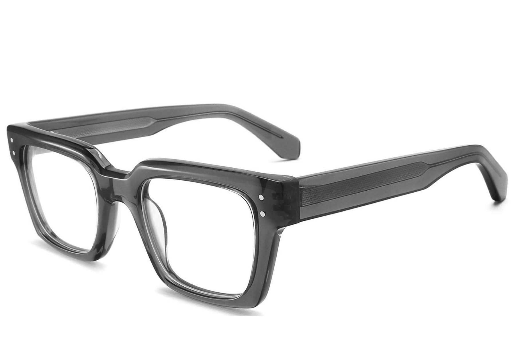 Rectangular Grey Acetate Glasses #BS2425-1756