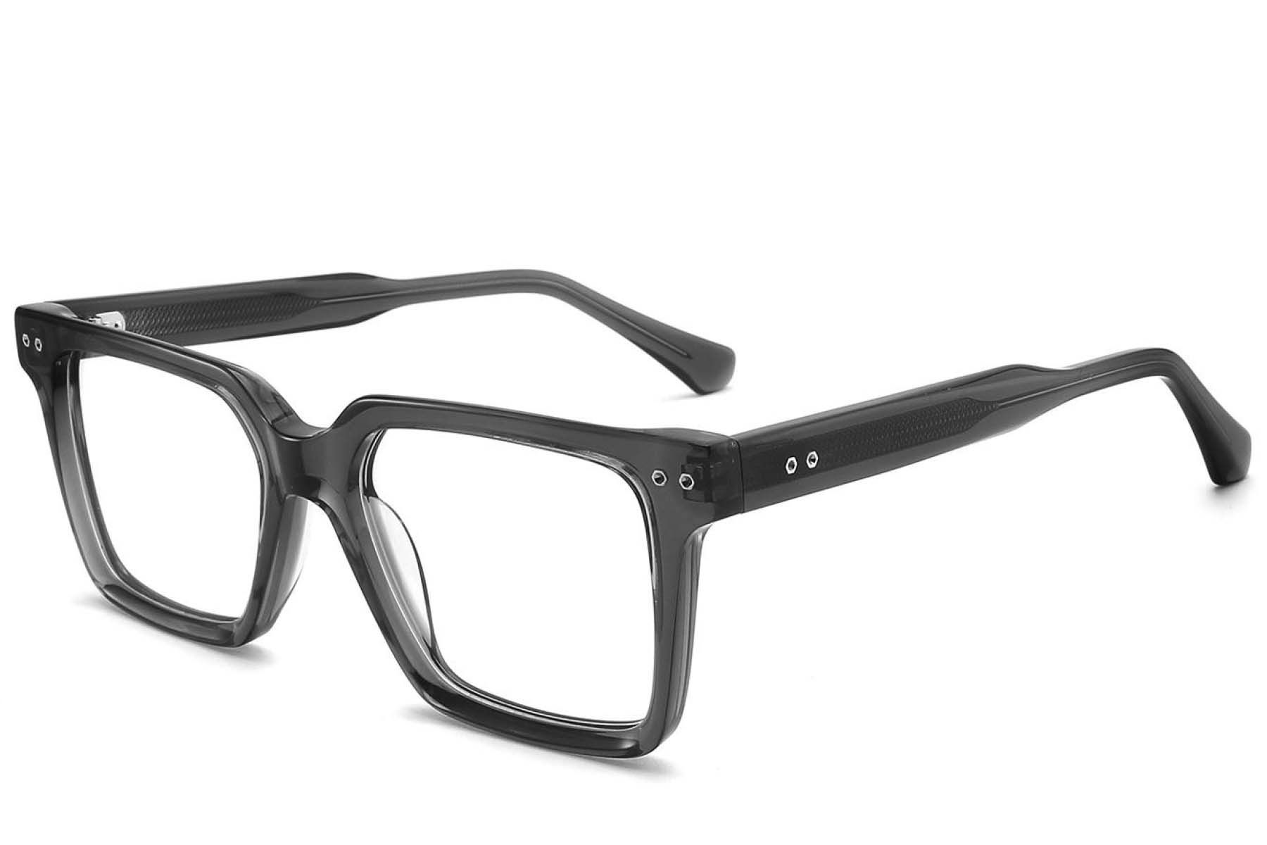 Rectangular Grey Acetate Glasses #BS2425-1760