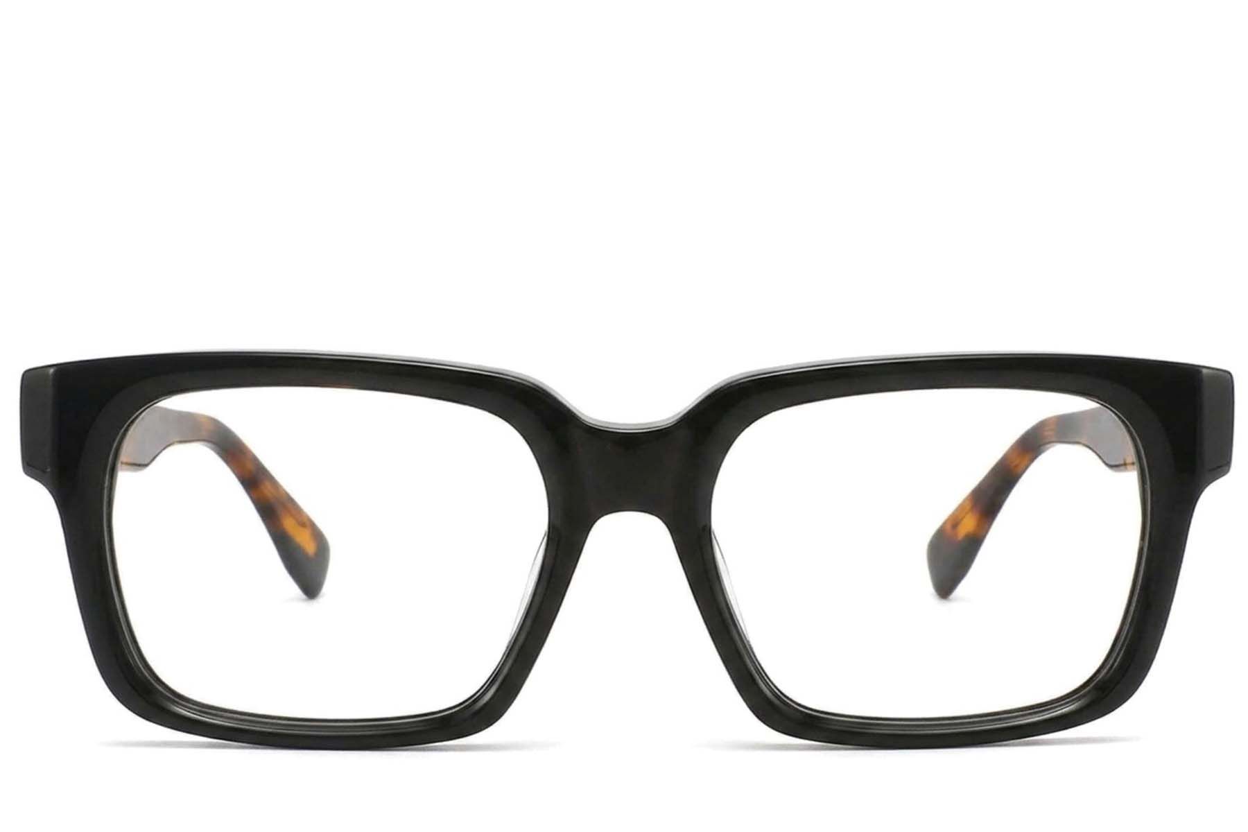 Rectangular Black Acetate Glasses #BS2425-1761