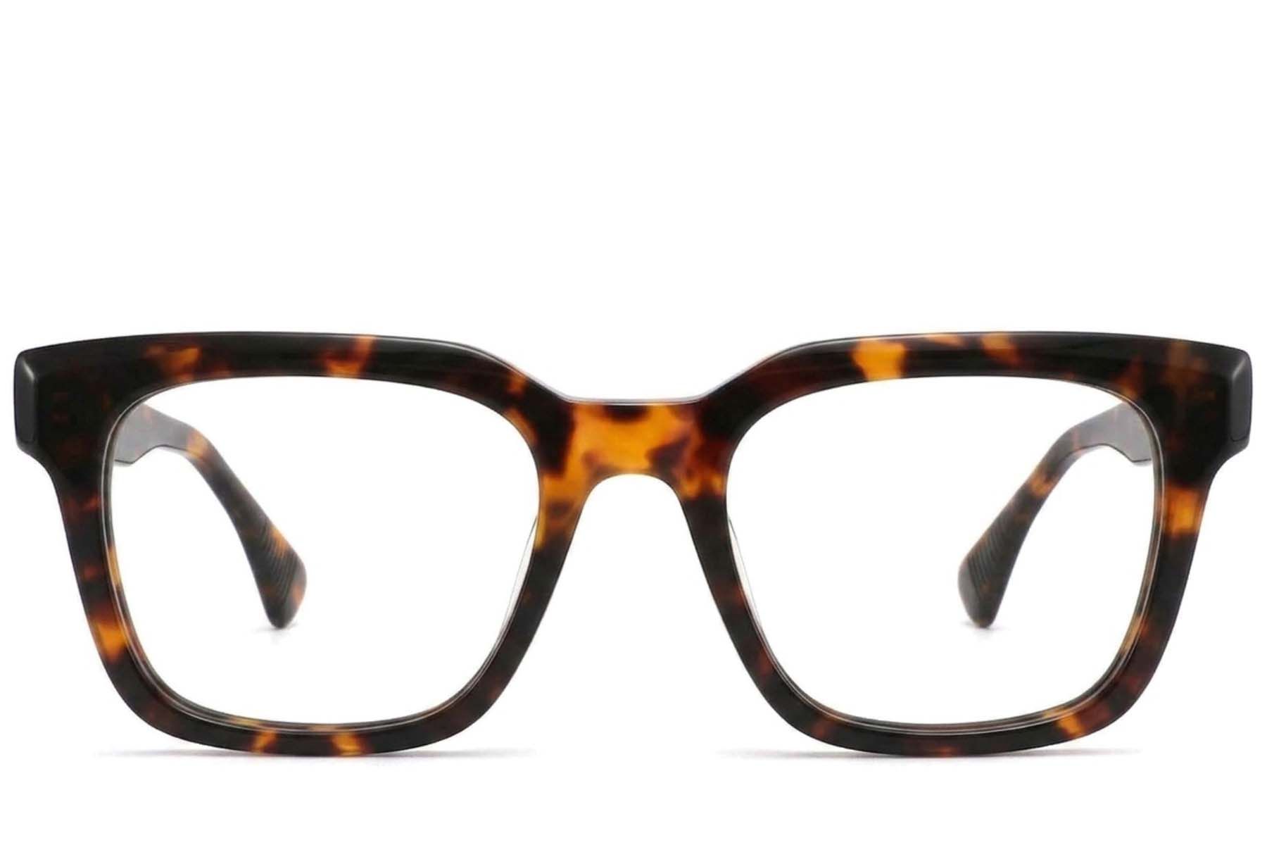 Rectangular Tortoiseshell Acetate Glasses #BS2425-1768