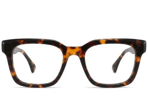Lunettes rectangulaires en acétate écaille de tortue #BS2425-1768