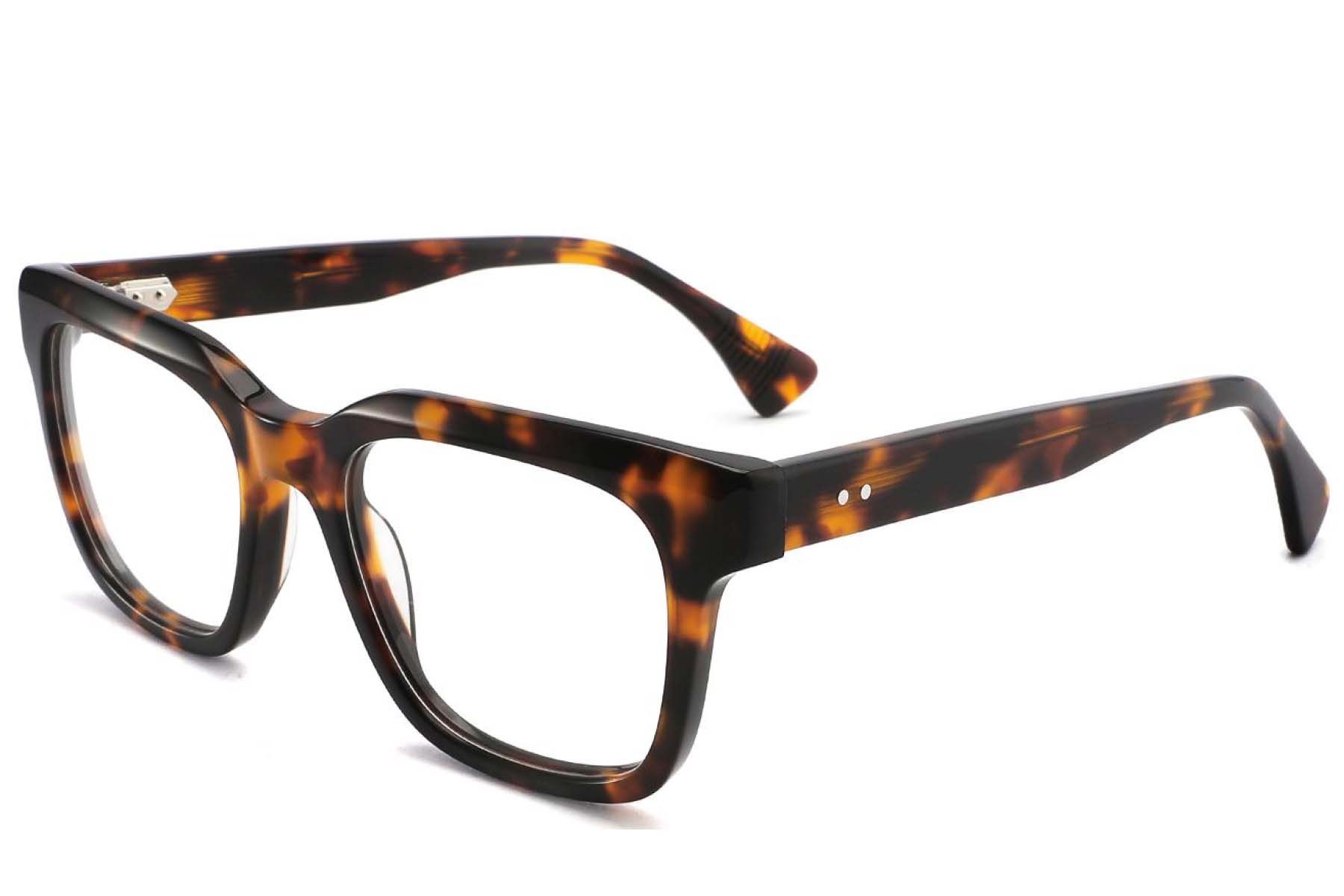 Rectangular Tortoiseshell Acetate Glasses #BS2425-1768