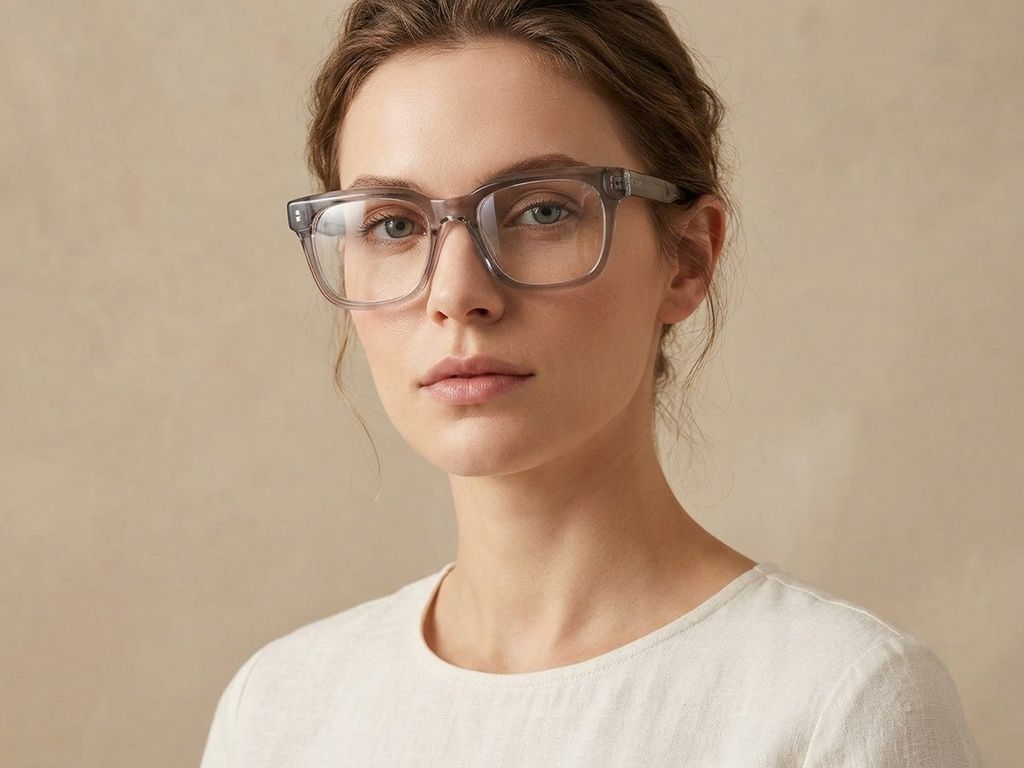 Rectangular Grey Acetate Glasses #BS2425-1769