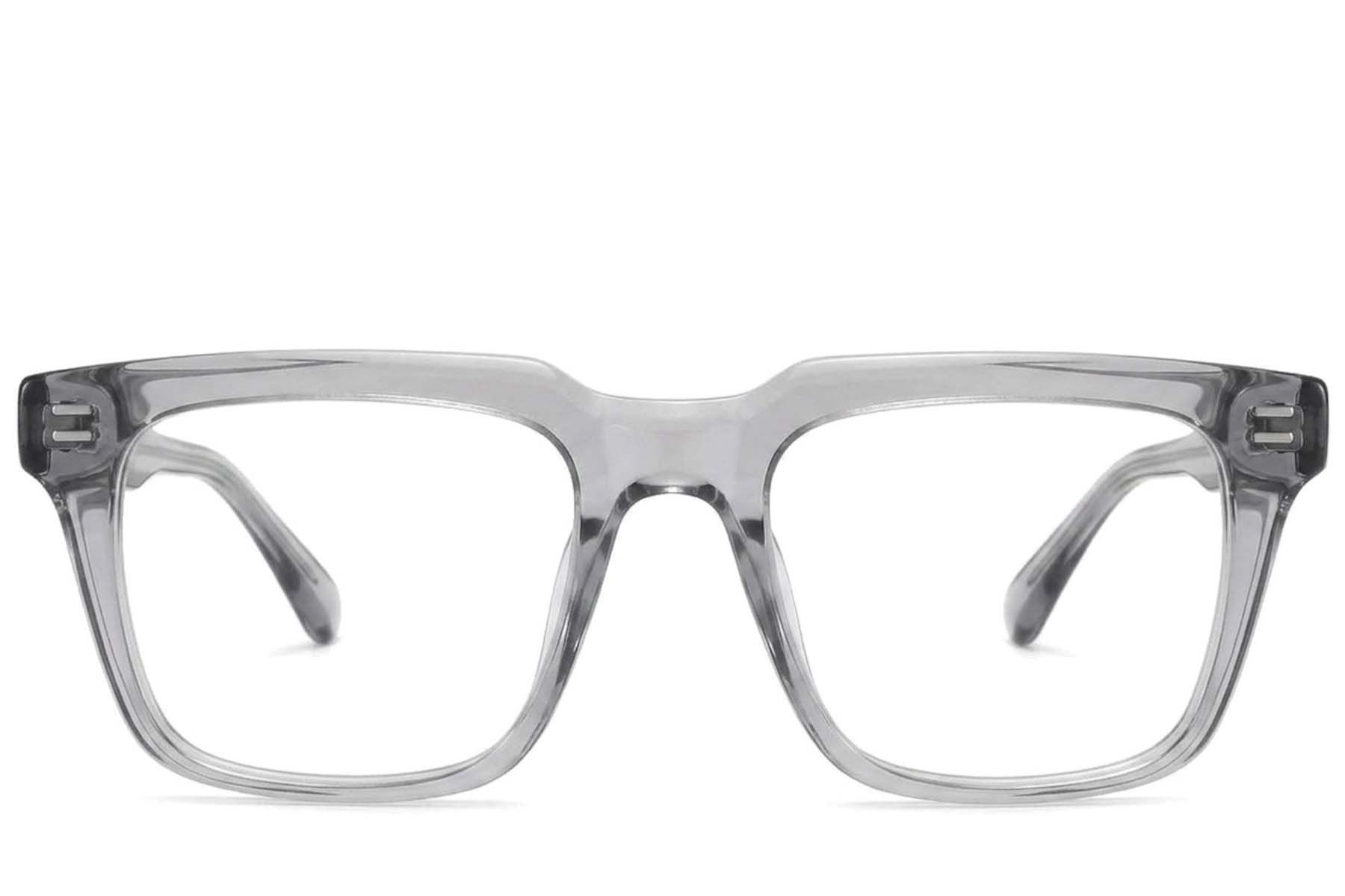 Vasos rectangulares de acetato gris #BS2425-1773