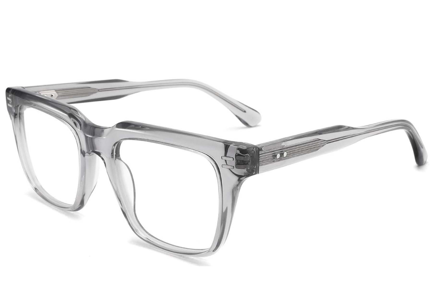 Bicchieri rettangolari in acetato grigio #BS2425-1773