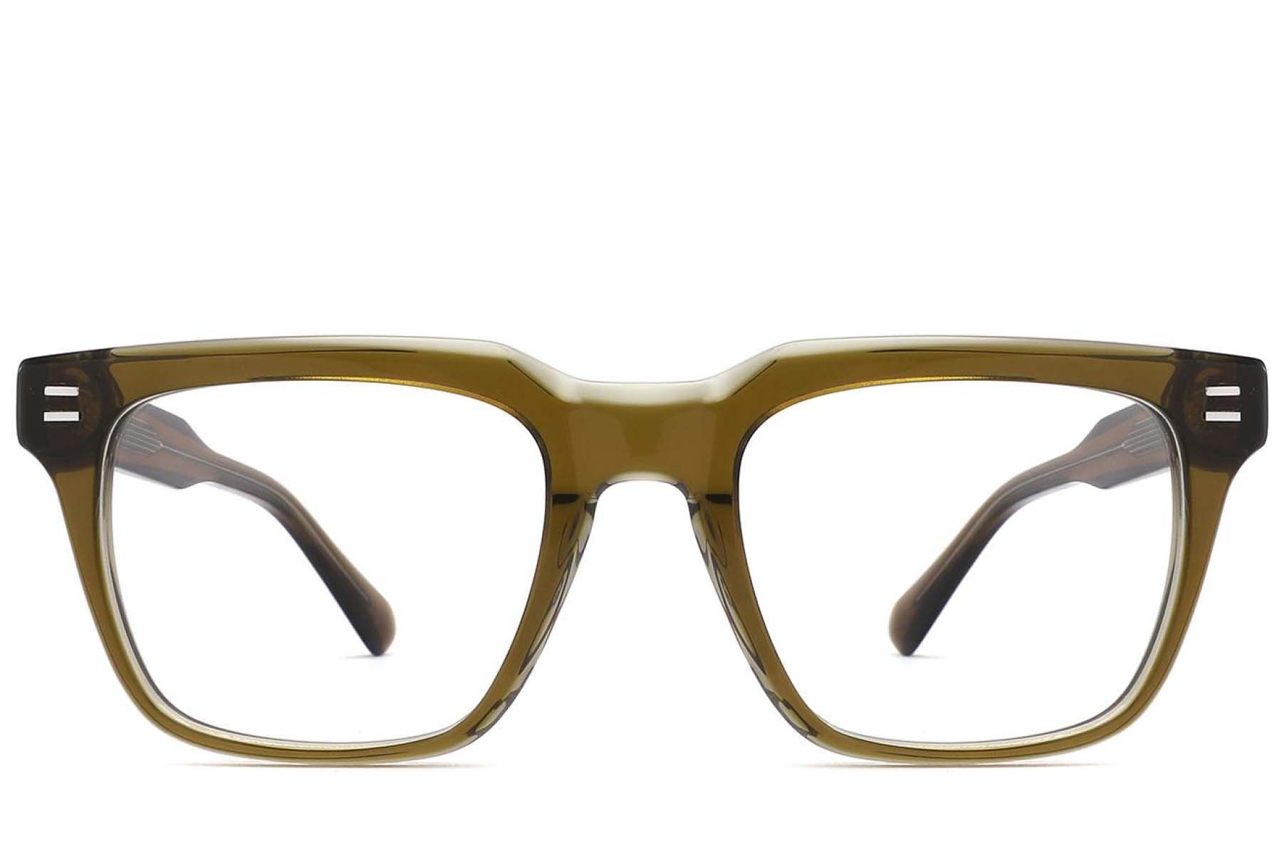 Bicchieri rettangolari in acetato verde #BS2425-1774