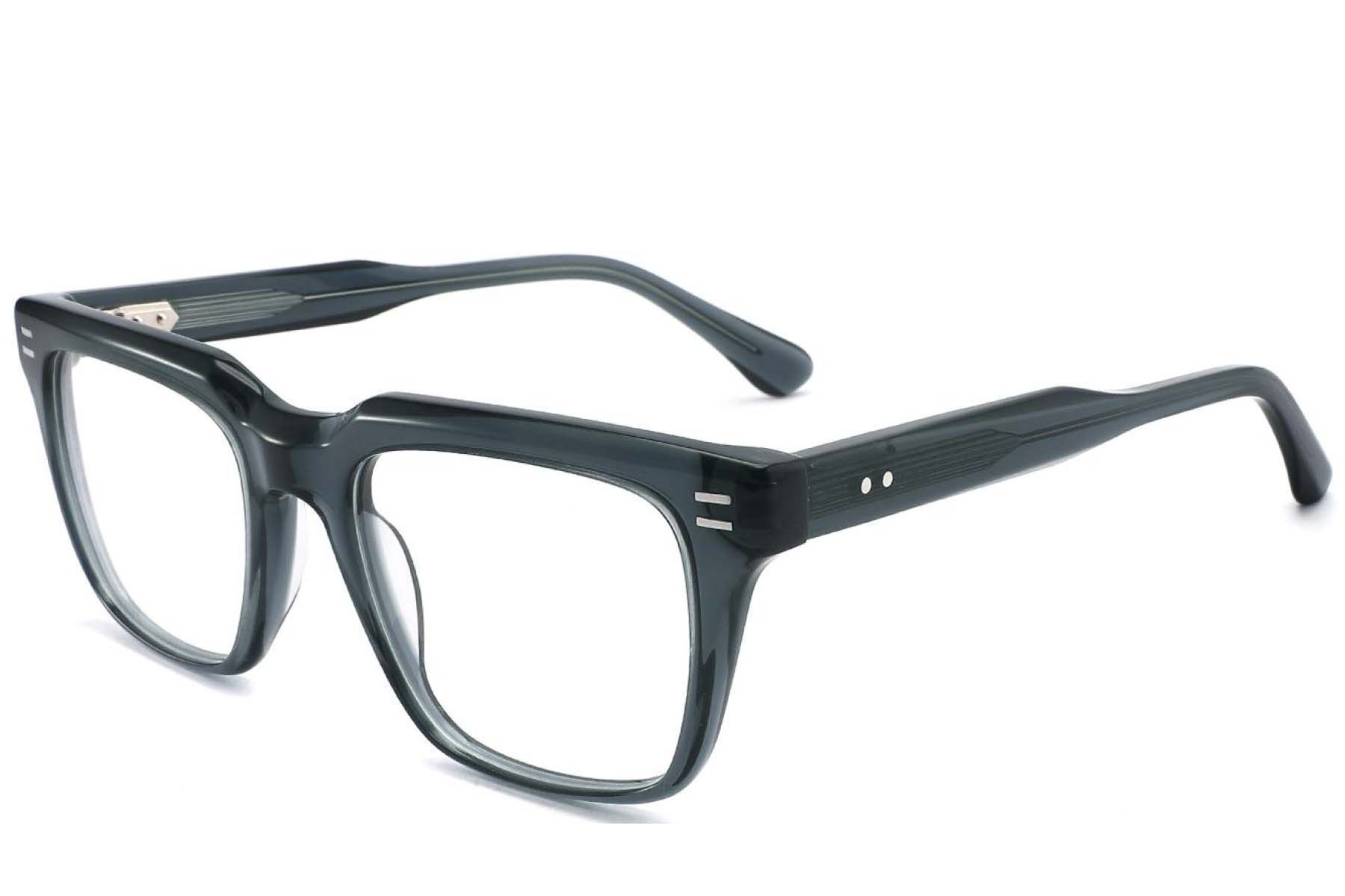 Rectangular Grey Acetate Glasses #BS2425-1775