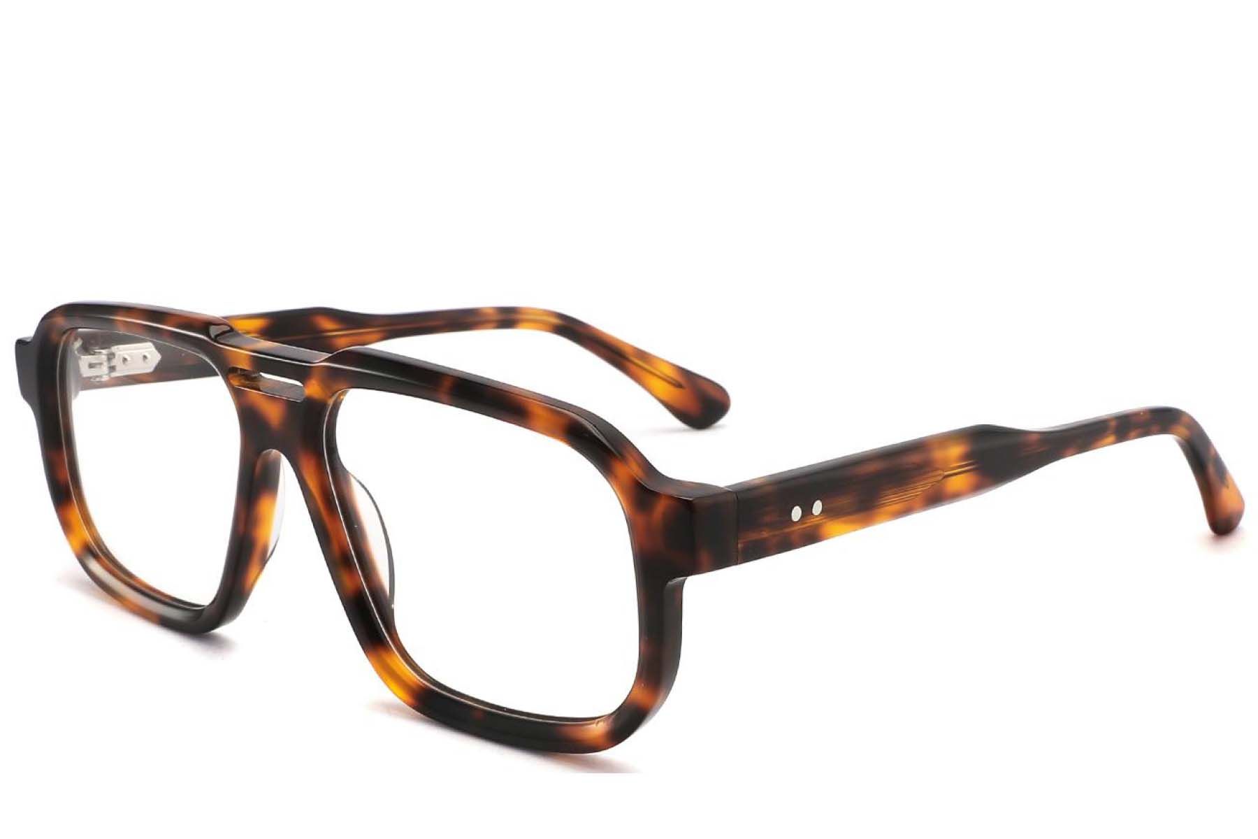 Aviator Tortoiseshell Acetate Glasses #BS2425-1776