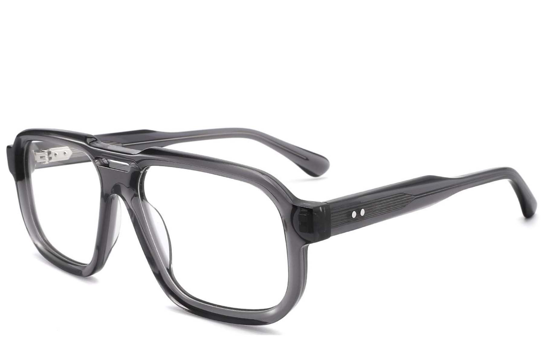 Occhiali da aviatore in acetato grigio #BS2425-1777