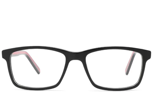Lunettes rectangulaires en acétate noir #BS2425-1778
