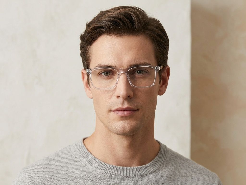 Rectangular Transparent Acetate Glasses #BS2425-1780