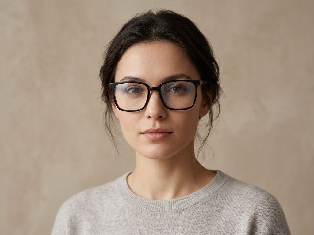 Lunettes rectangulaires en acétate noir #BS2425-1781