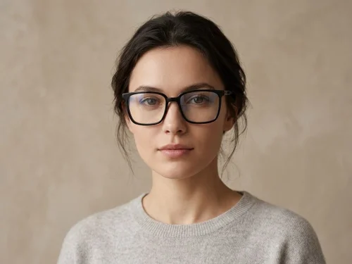 Lunettes rectangulaires en acétate noir #BS2425-1781