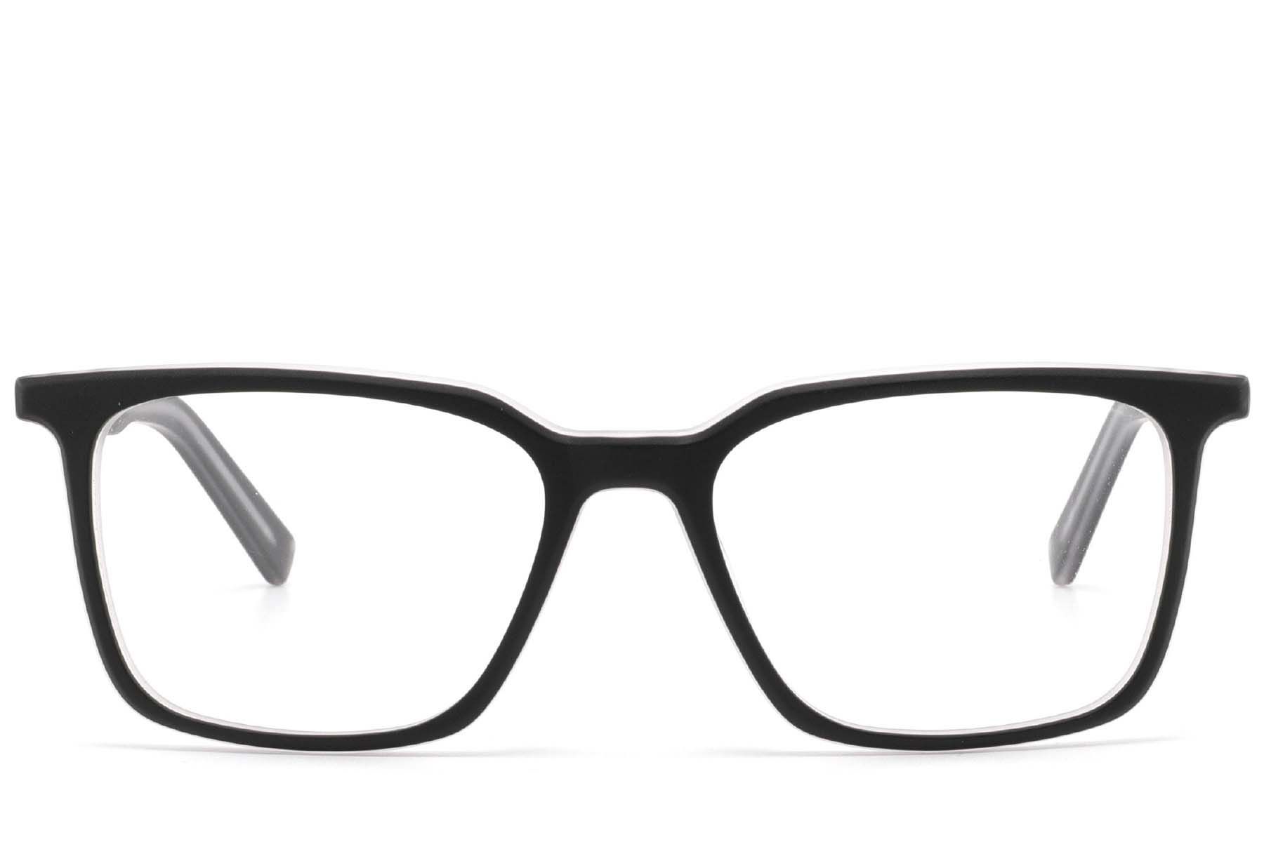 Rectangular Black Acetate Glasses #BS2425-1785