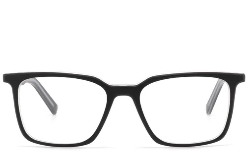 Lunettes rectangulaires en acétate noir #BS2425-1785