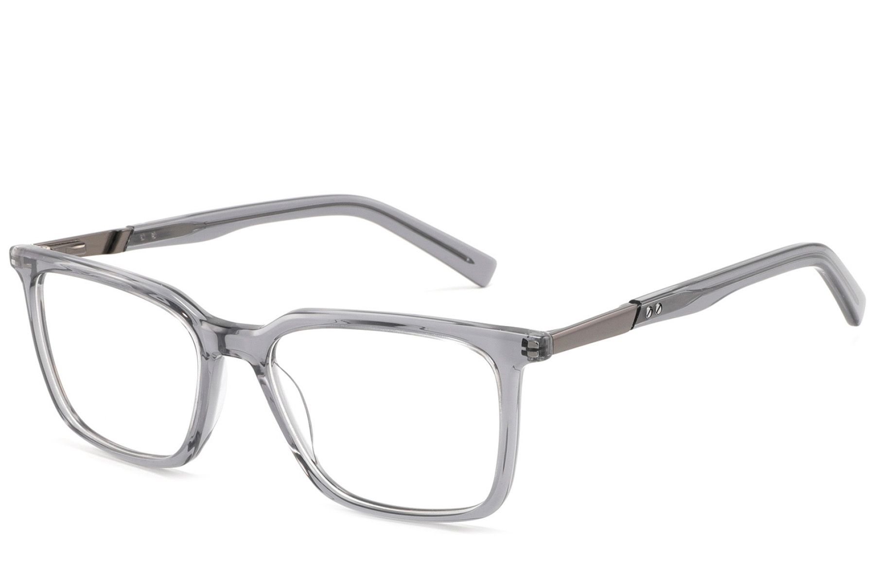 Rectangular Grey Acetate Glasses #BS2425-1786