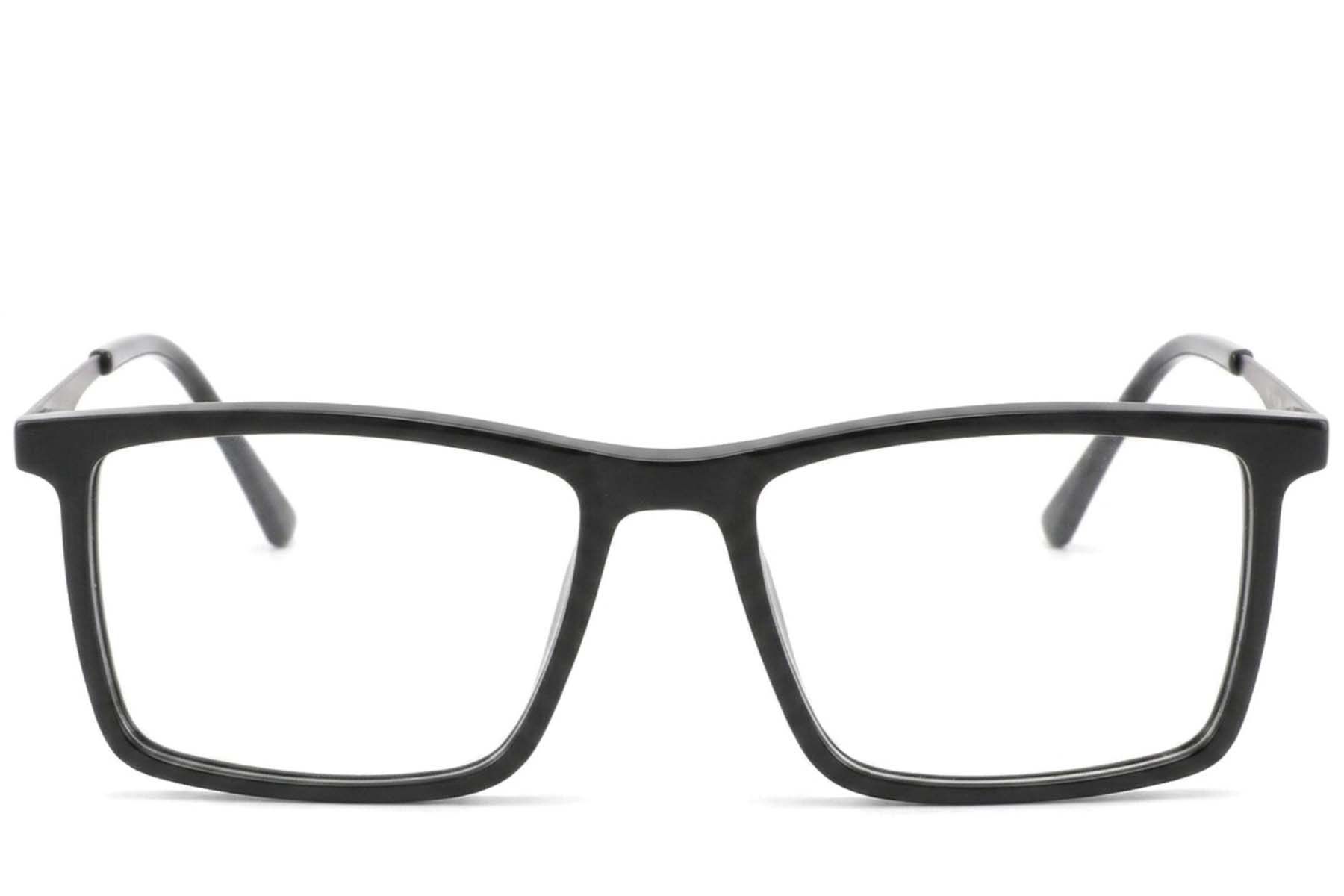 Rectangular Black Acetate Glasses #BS2425-1791